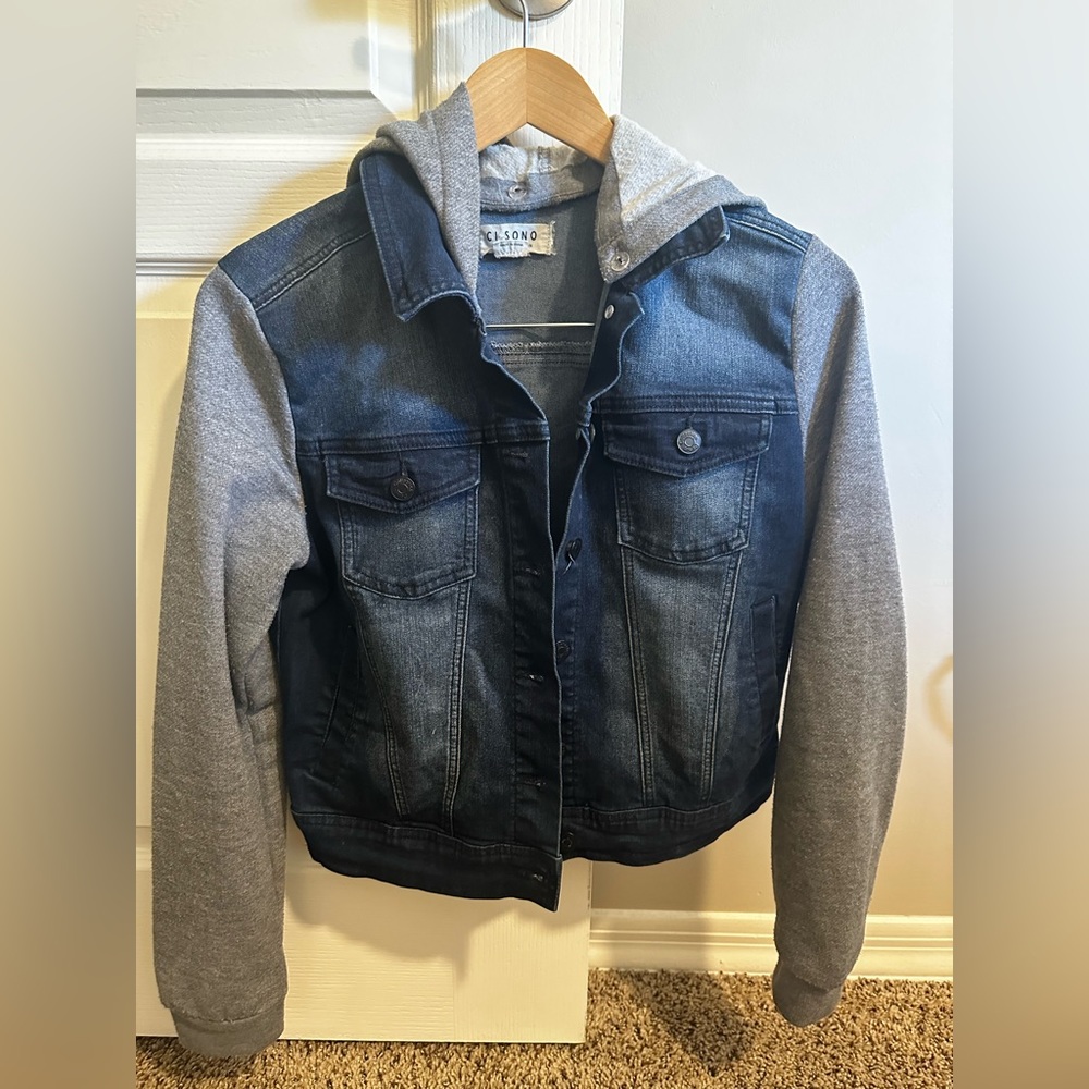 Jean Jacket with Gray Sleeves